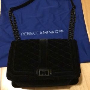 Rebecca Minkoff Black Velvet Love Crossbody